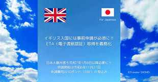 英国「ETA」導入スケジュール発表、非欧州圏は1月8日から　申請は11月27日開始お知らせイメージ